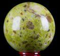 Polished Green Opal Sphere - Madagascar #78755-1